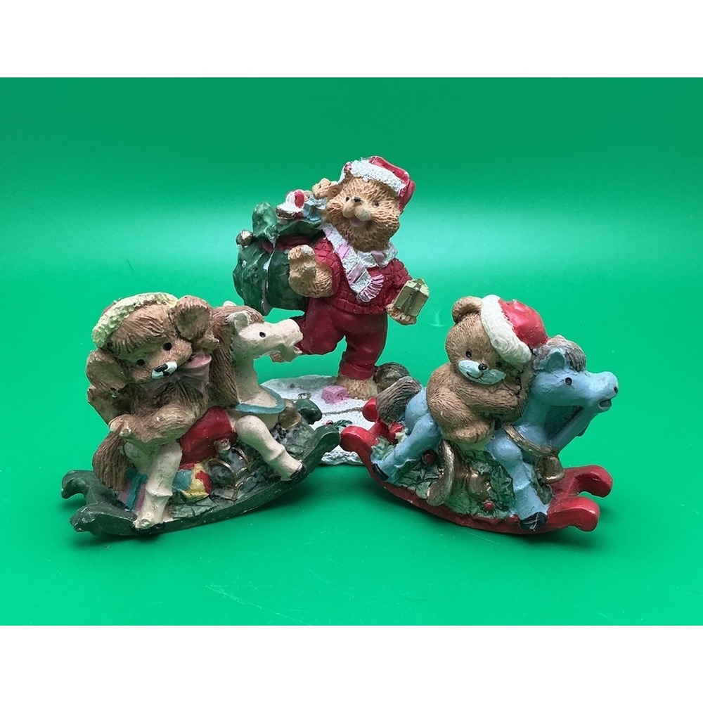 Vintage Santa Teddy &‎ Friends Christmas Figurines Ornaments